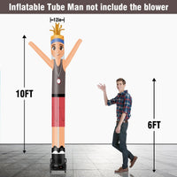 6 10 15 20FT Tall Fitness Coach Waving Inflatable Tube Man(Blower Not Included) - goodeny