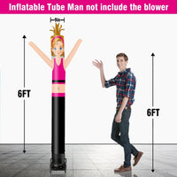 6 10 15 20FT Tall Fitness Coach Waving Inflatable Tube Man(Blower Not Included) - goodeny