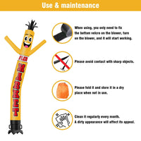 6 10 15 20FT Tall Flea Market Waving Inflatable Tube Man(Blower Not Included) - goodeny