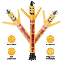 6 10 15 20FT Tall Flea Market Waving Inflatable Tube Man(Blower Not Included) - goodeny