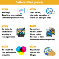 6 10 15 20FT Tall Flea Market Waving Inflatable Tube Man(Blower Not Included) - goodeny