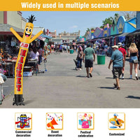 6 10 15 20FT Tall Flea Market Waving Inflatable Tube Man(Blower Not Included) - goodeny