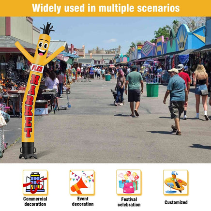 6 10 15 20FT Tall Flea Market Waving Inflatable Tube Man(Blower Not Included) - goodeny