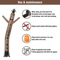 6 10 15 20FT Tall Flooring Waving Inflatable Tube Man(Blower Not Included) - goodeny