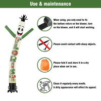 6 10 15 20FT Tall Florist Waving Inflatable Tube Man(Blower Not Included) - goodeny