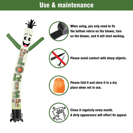 6 10 15 20FT Tall Florist Waving Inflatable Tube Man(Blower Not Included) - goodeny