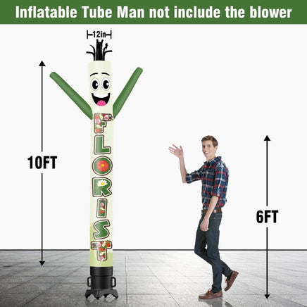 6 10 15 20FT Tall Florist Waving Inflatable Tube Man(Blower Not Included) - goodeny