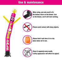 6 10 15 20FT Tall Flower Sale Waving Inflatable Tube Man(Blower Not Included) - goodeny