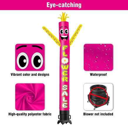 6 10 15 20FT Tall Flower Sale Waving Inflatable Tube Man(Blower Not Included) - goodeny