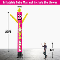 6 10 15 20FT Tall Flower Sale Waving Inflatable Tube Man(Blower Not Included) - goodeny