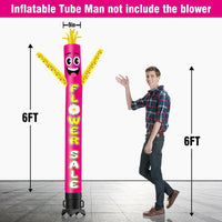 6 10 15 20FT Tall Flower Sale Waving Inflatable Tube Man(Blower Not Included) - goodeny