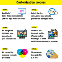 6 10 15 20FT Tall FLOWERS Waving Inflatable Tube Man(Blower Not Included) - goodeny