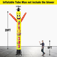 6 10 15 20FT Tall FLOWERS Waving Inflatable Tube Man(Blower Not Included) - goodeny