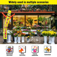 6 10 15 20FT Tall FLOWERS Waving Inflatable Tube Man(Blower Not Included) - goodeny