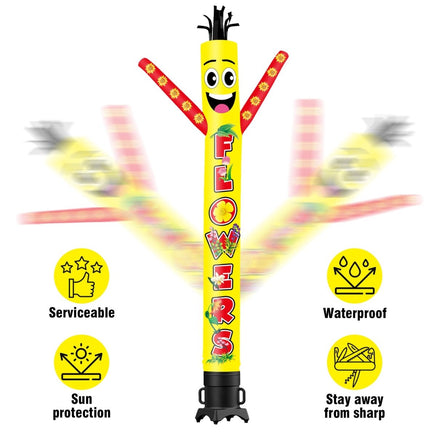 6 10 15 20FT Tall FLOWERS Waving Inflatable Tube Man(Blower Not Included) - goodeny