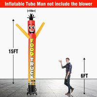 6 10 15 20FT Tall Food Truck Waving Inflatable Tube Man(Blower Not Included) - goodeny