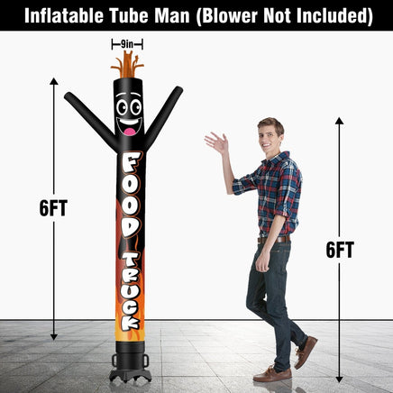 6 10 15 20FT Tall Food Truck1 Waving Inflatable Tube Man(Blower Not Included) - goodeny