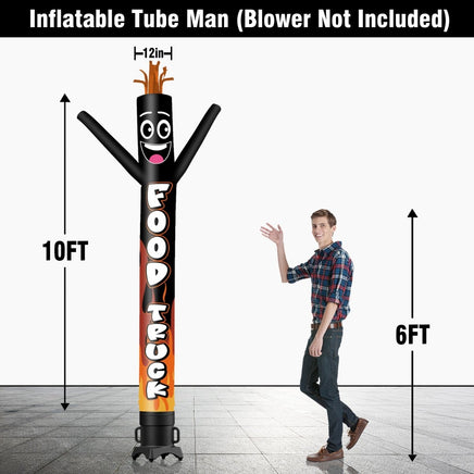 6 10 15 20FT Tall Food Truck1 Waving Inflatable Tube Man(Blower Not Included) - goodeny