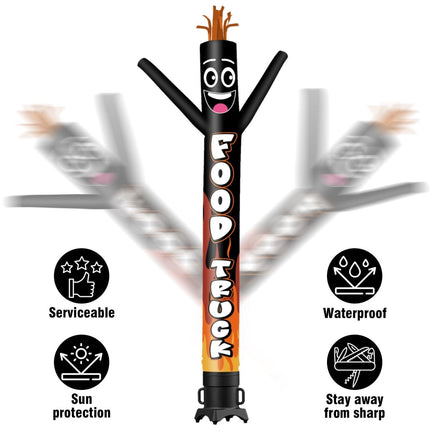 6 10 15 20FT Tall Food Truck1 Waving Inflatable Tube Man(Blower Not Included) - goodeny