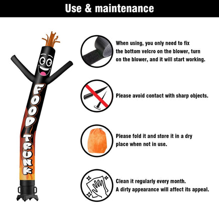6 10 15 20FT Tall Food Trunk1 Waving Inflatable Tube Man(Blower Not Included) - goodeny