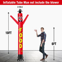 6 10 15 20FT Tall Food Waving Inflatable Tube Man(Blower Not Included) - goodeny