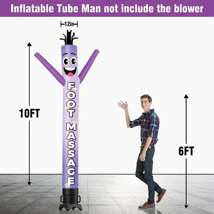 6 10 15 20FT Tall Foot Massage Waving Inflatable Tube Man(Blower Not Included) - goodeny