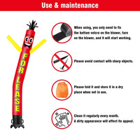 6 10 15 20FT Tall For Lease Waving Inflatable Tube Man(Blower Not Included) - goodeny