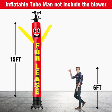 6 10 15 20FT Tall For Lease Waving Inflatable Tube Man(Blower Not Included) - goodeny
