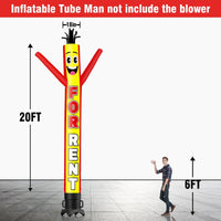 6 10 15 20FT Tall For Rent Waving Inflatable Tube Man(Blower Not Included) - goodeny