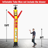6 10 15 20FT Tall For Rent Waving Inflatable Tube Man(Blower Not Included) - goodeny