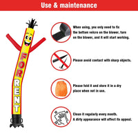 6 10 15 20FT Tall For Rent Waving Inflatable Tube Man(Blower Not Included) - goodeny