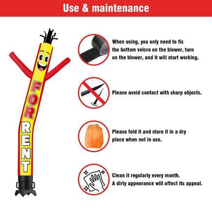 6 10 15 20FT Tall For Rent Waving Inflatable Tube Man(Blower Not Included) - goodeny