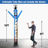 6 10 15 20FT Tall Frappes Waving Inflatable Tube Man(Blower Not Included) - goodeny