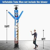 6 10 15 20FT Tall Frappes Waving Inflatable Tube Man(Blower Not Included) - goodeny