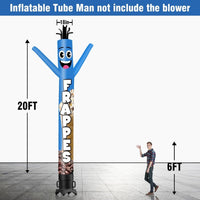 6 10 15 20FT Tall Frappes Waving Inflatable Tube Man(Blower Not Included) - goodeny