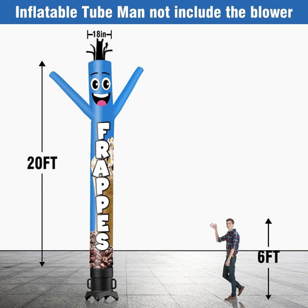 6 10 15 20FT Tall Frappes Waving Inflatable Tube Man(Blower Not Included) - goodeny