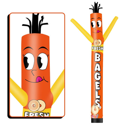 6 10 15 20FT Tall Fresh Bagels Waving Inflatable Tube Man(Blower Not Included) - goodeny