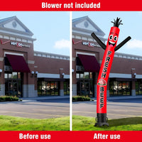 6 10 15 20FT Tall Fresh Beef Waving Inflatable Tube Man(Blower Not Included) - goodeny