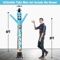 6 10 15 20FT Tall Fresh Crabs Waving Inflatable Tube Man(Blower Not Included) - goodeny