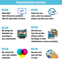 6 10 15 20FT Tall Fresh Crabs Waving Inflatable Tube Man(Blower Not Included) - goodeny