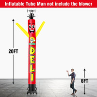 6 10 15 20FT Tall Fresh Deli Waving Inflatable Tube Man(Blower Not Included) - goodeny
