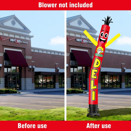 6 10 15 20FT Tall Fresh Deli Waving Inflatable Tube Man(Blower Not Included) - goodeny