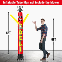 6 10 15 20FT Tall Fresh Deli Waving Inflatable Tube Man(Blower Not Included) - goodeny