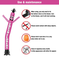 6 10 15 20FT Tall Fresh Flowers Waving Inflatable Tube Man(Blower Not Included) - goodeny