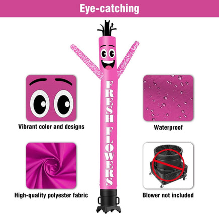 6 10 15 20FT Tall Fresh Flowers Waving Inflatable Tube Man(Blower Not Included) - goodeny