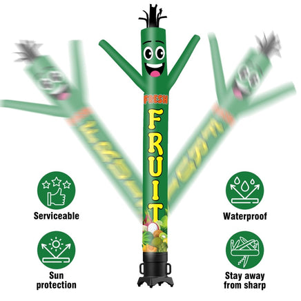 6 10 15 20FT Tall Fresh Fruit Waving Inflatable Tube Man(Blower Not Included) - goodeny