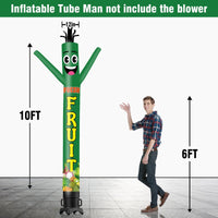 6 10 15 20FT Tall Fresh Fruit Waving Inflatable Tube Man(Blower Not Included) - goodeny