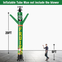 6 10 15 20FT Tall Fresh Fruit Waving Inflatable Tube Man(Blower Not Included) - goodeny
