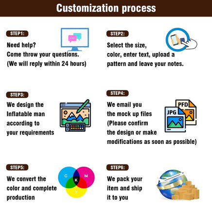 6 10 15 20FT Tall Fresh Hot Coffee Waving Inflatable Tube Man(Blower Not Included) - goodeny