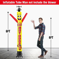 6 10 15 20FT Tall Fresh Hot Dogs Waving Inflatable Tube Man(Blower Not Included) - goodeny